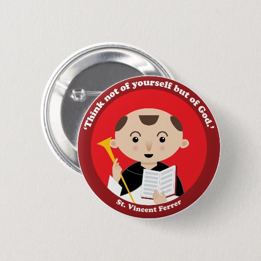 St. Vincent Ferrer Button (Vorne & Hinten)