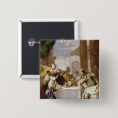 St. Vincent Ferrer darstellend ein Wunder Button (Vorne & Hinten)