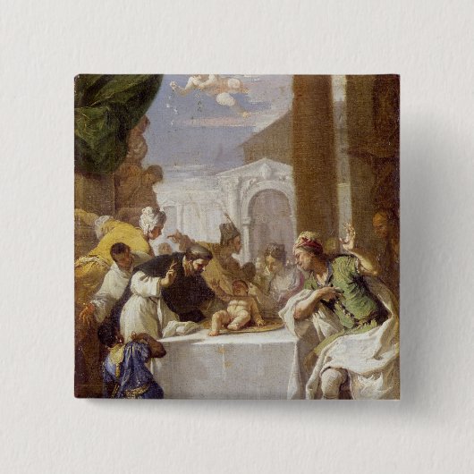 St. Vincent Ferrer darstellend ein Wunder Button (Vorderseite)