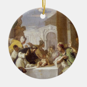 St. Vincent Ferrer darstellend ein Wunder Keramikornament