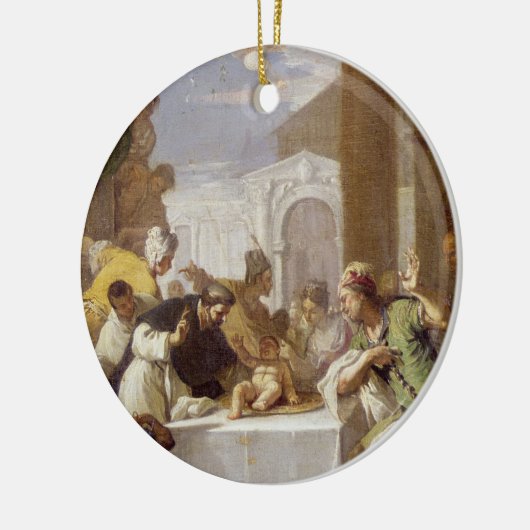 St. Vincent Ferrer darstellend ein Wunder Keramikornament (Links)