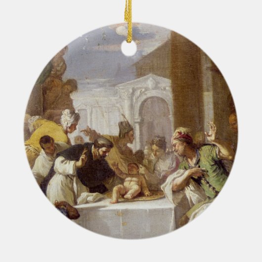 St. Vincent Ferrer darstellend ein Wunder Keramikornament (Hinten)