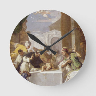 St. Vincent Ferrer darstellend ein Wunder Runde Wanduhr