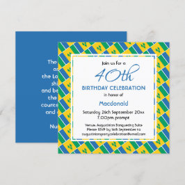 ST VINCENT FLAG Custom Birthday Celebration Einladung