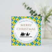 ST VINCENT FLAG Drei Weisen Weihnachten (Stehend Vorderseite)