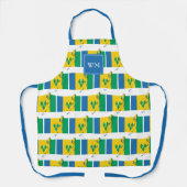 ST VINCENT FLAG | Monogramm | Vincentian Schürze (Vorderseite)