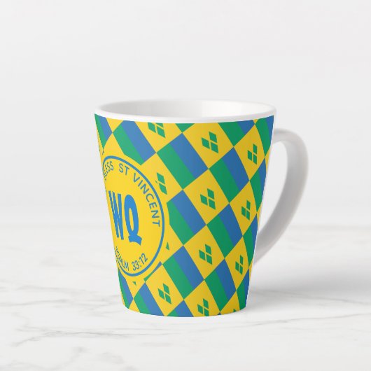ST VINCENT FLAG Patriotic Customizable Yellow Milchtasse (Rechte Ecke)