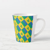 ST VINCENT FLAG Patriotic Customizable Yellow Milchtasse (Rechts)