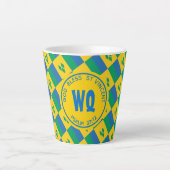 ST VINCENT FLAG Patriotic Customizable Yellow Milchtasse (Vorderseite)