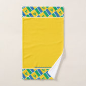 ST VINCENT FLAG Personalisiert Scripting YELLOW Badhandtuch Set (Handtuch)