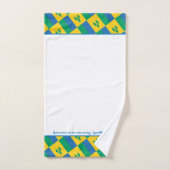ST VINCENT FLAG Personalisierte Schrift Christlich Badhandtuch Set (Handtuch)