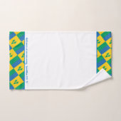 ST VINCENT FLAG Personalisierte Schrift Christlich Badhandtuch Set (Handtuch)