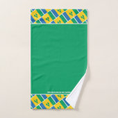 ST VINCENT FLAG Personalisierte Schrift GRÜNE Badhandtuch Set (Handtuch)