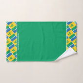 ST VINCENT FLAG Personalisierte Schrift GRÜNE Badhandtuch Set (Handtuch)