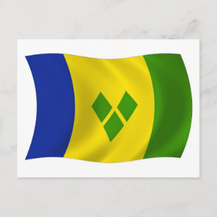 St. Vincent Grenadinen Flagge Postkarte