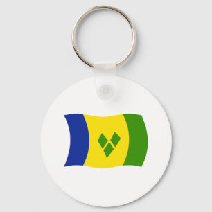 St. Vincent Grenadinen Flagge Schlüsselanhänger