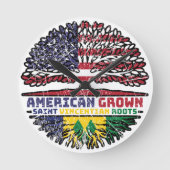 St. Vincent Grenadines Runde Wanduhr (Vorderseite)