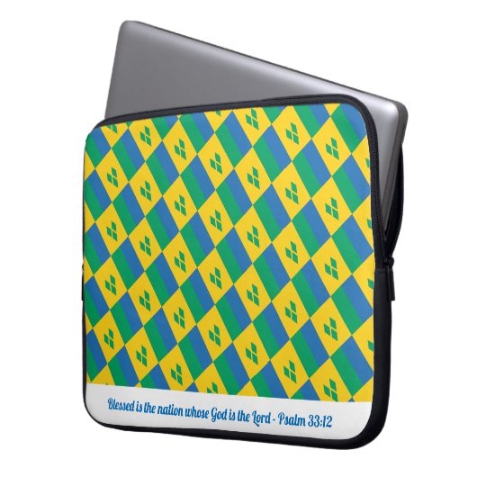 ST VINCENT GRENADINS Christliche Schrift Notebook Laptopschutzhülle (Vorderseite Links)