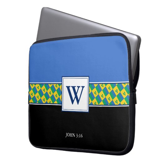 ST VINCENT SVG Monogram Christlich Bibeltop Laptopschutzhülle (Vorderseite Links)