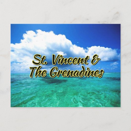 St. Vincent & The Grenadines Sea Sky Postkarte (Vorderseite)