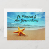 St. Vincent & The Grenadines Seestern Postkarte (Vorne/Hinten)