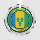 St. Vincent und das Emblem der Grenadinen Ornament (Rückseite)