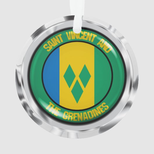 St. Vincent und das Emblem der Grenadinen Ornament (Rückseite)