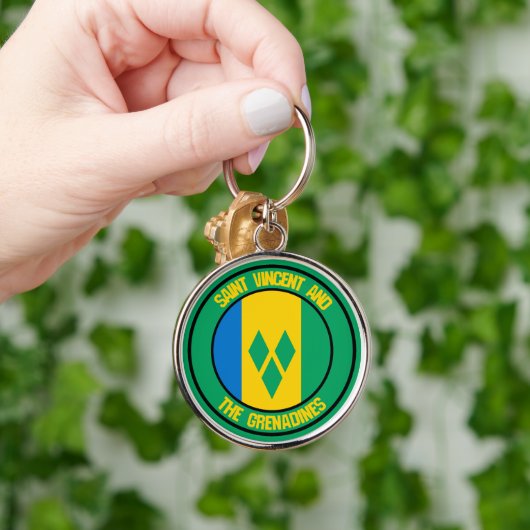 St. Vincent und das Emblem der Grenadinen Schlüsselanhänger (Hand)