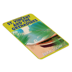 St. Vincent und das Grenadines Reiseplakat Magnet