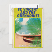 St. Vincent und das Grenadines Reiseplakat Postkarte (Vorne/Hinten)