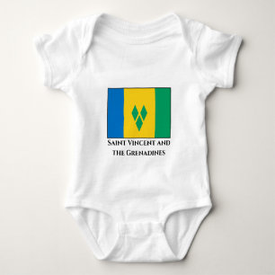 St. Vincent und die Flagge der Grenadinen Baby Strampler