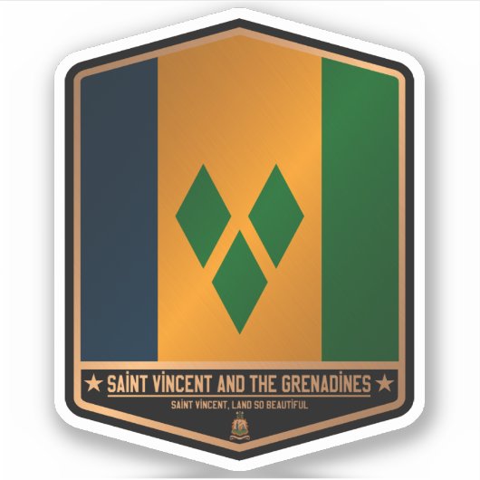 St. Vincent und die Grenadinen Aufkleber (Vorderseite)