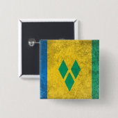 St. Vincent und die Grenadinen Button (Vorne & Hinten)