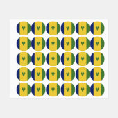 St. Vincent und die Grenadinen Etiketten (Blatt)