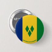 St. Vincent und die Grenadinen Fahne Charme Button (Vorne & Hinten)