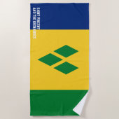 St. Vincent und die Grenadinen Flag prächtig Strandtuch (Vorderseite)