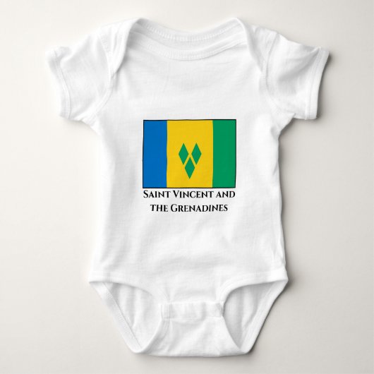 St. Vincent und die Grenadinen-Flagge Baby Strampler (Vorderseite)
