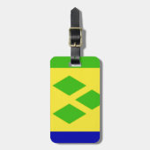 St. Vincent und die Grenadinen Flagge Gepäckanhänger (Vorderseite vertikal)
