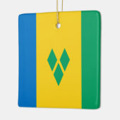 St. Vincent und die Grenadinen-Flagge Keramikornament (Links)