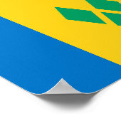 St. Vincent und die Grenadinen-Flagge Poster (Ecke)