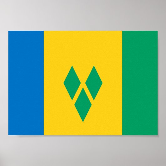 St. Vincent und die Grenadinen-Flagge Poster (Vorne)