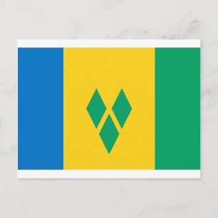St. Vincent und die Grenadinen Flagge Postkarte