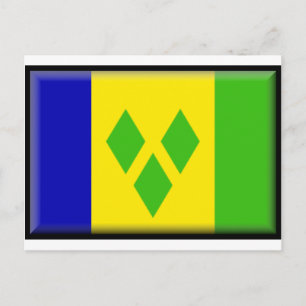 St. Vincent und die Grenadinen-Flagge Postkarte