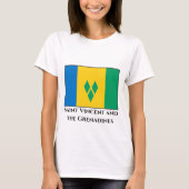 St. Vincent und die Grenadinen-Flagge T-Shirt (Vorderseite)