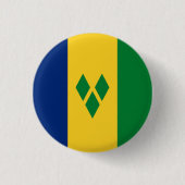 St Vincent und die Grenadinen-Flagge Vincy Button (Vorderseite)