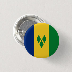 St Vincent und die Grenadinen-Flagge Vincy Button