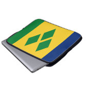 St Vincent und die Grenadinen-Flagge Vincy Laptopschutzhülle (Vorne Knopf)