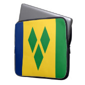 St Vincent und die Grenadinen-Flagge Vincy Laptopschutzhülle (Vorderseite Links)