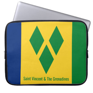 St Vincent und die Grenadinen-Flagge Vincy Laptopschutzhülle
