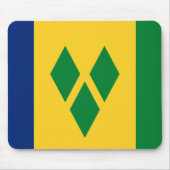 St Vincent und die Grenadinen-Flagge Vincy Mousepad (Vorne)